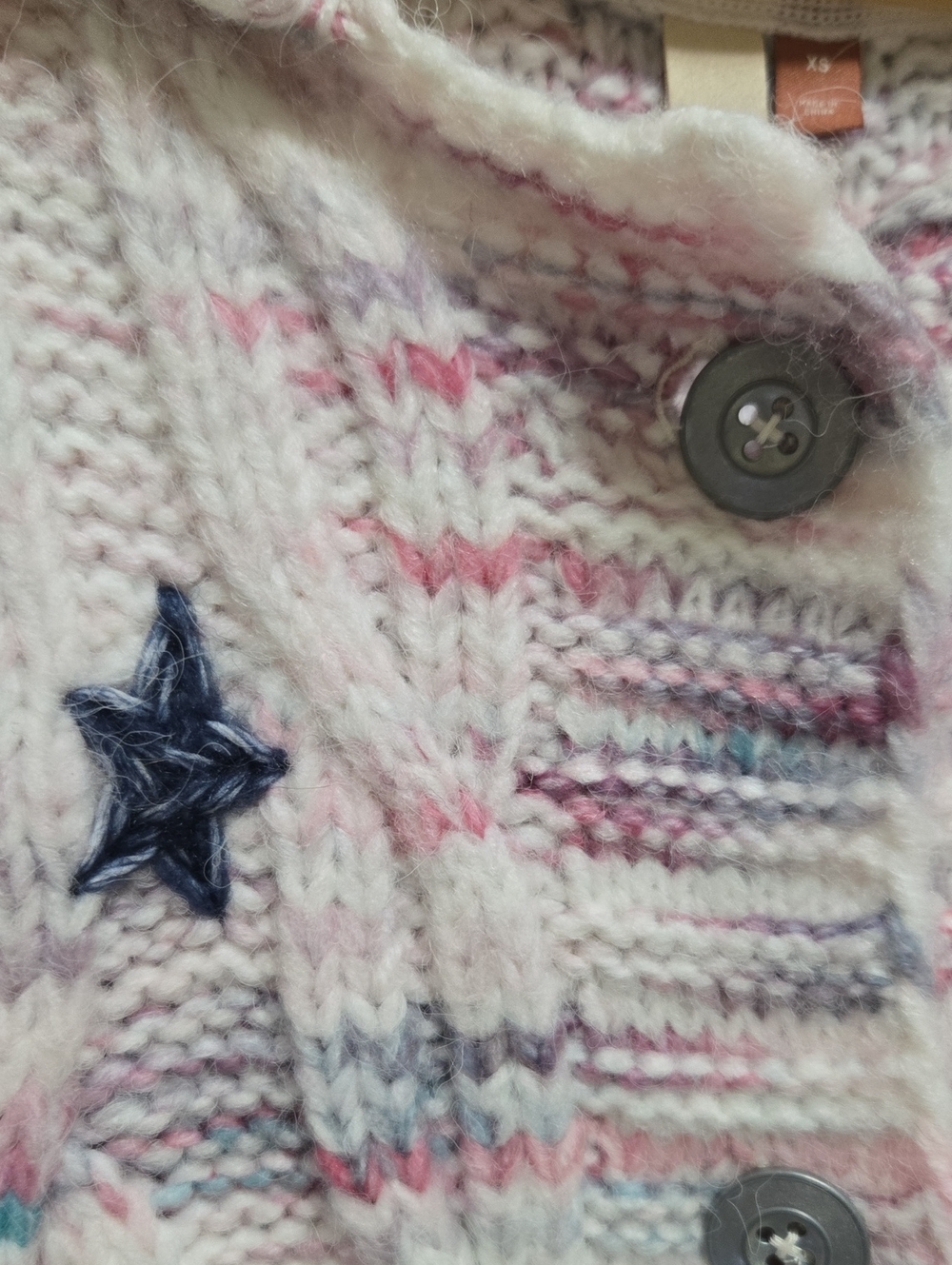 Anthropologie Pilcro Star Granny Cardigan Sweater Cable Knit Longline Duster XS - Picture 11 of 16